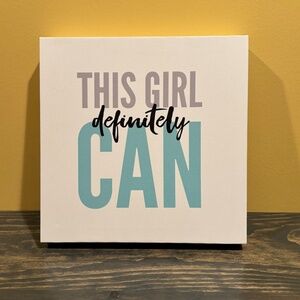 Canvas Art - This Girl Definitely Can. 10" x 10"